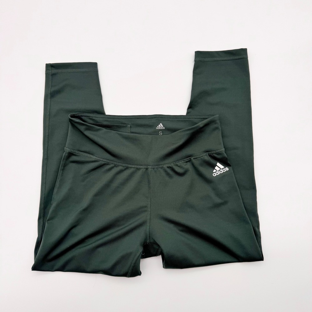 Adidas Womens Dark Green‎ Athletic Legging Capri Size Small
